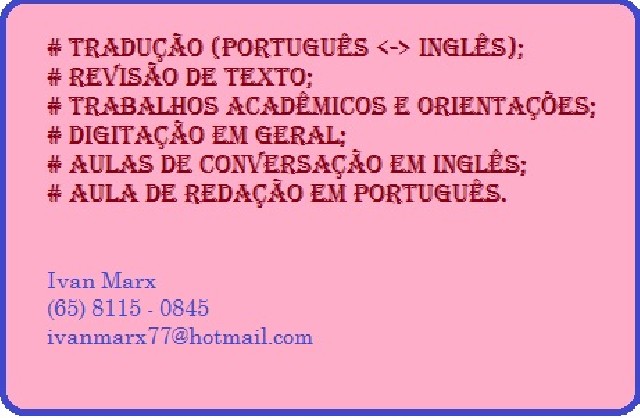 Tradução e revisão de texto